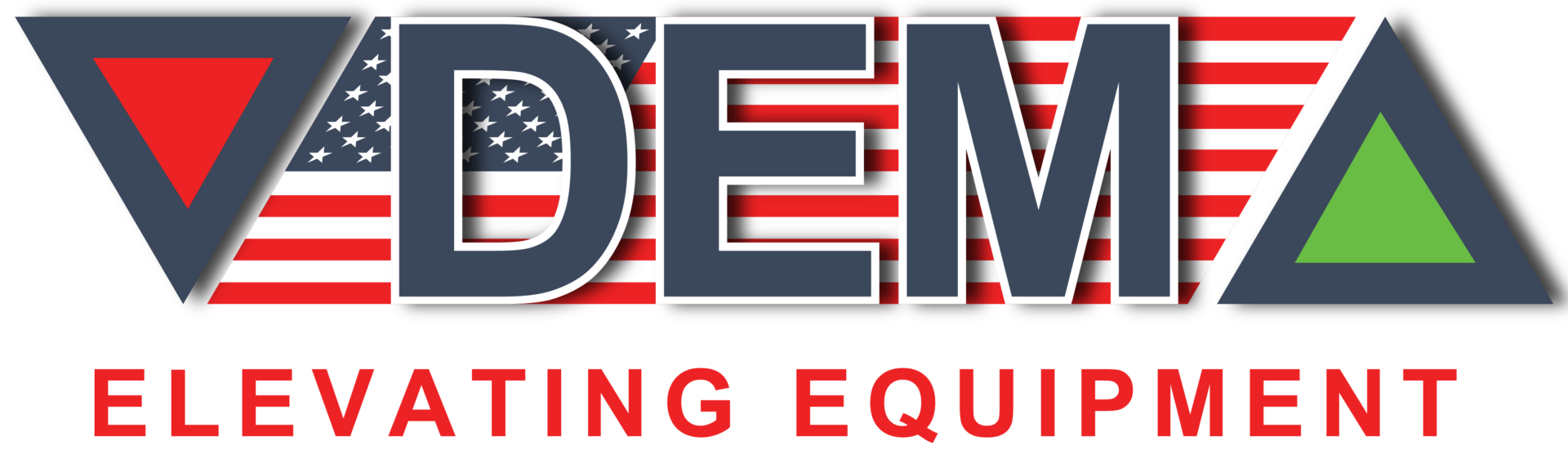 the dem logo with an american flag in the background