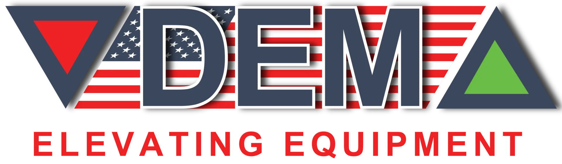 the dem logo with an american flag in the background